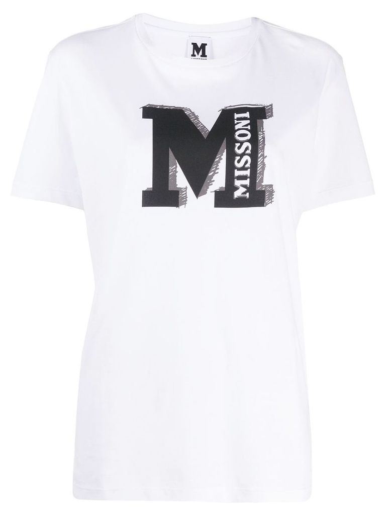 M Missoni logo print T-shirt - White