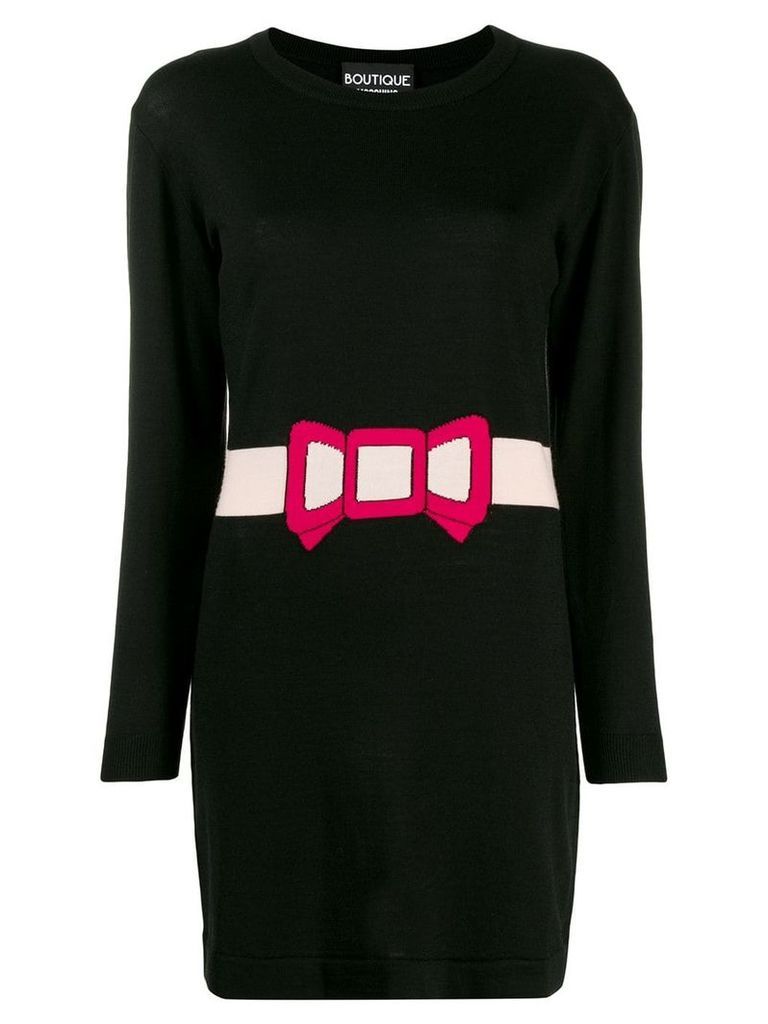 Boutique Moschino intarsia-knit dress - Black