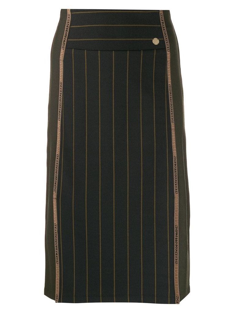Versace Collection pinstripe pencil skirt - Green