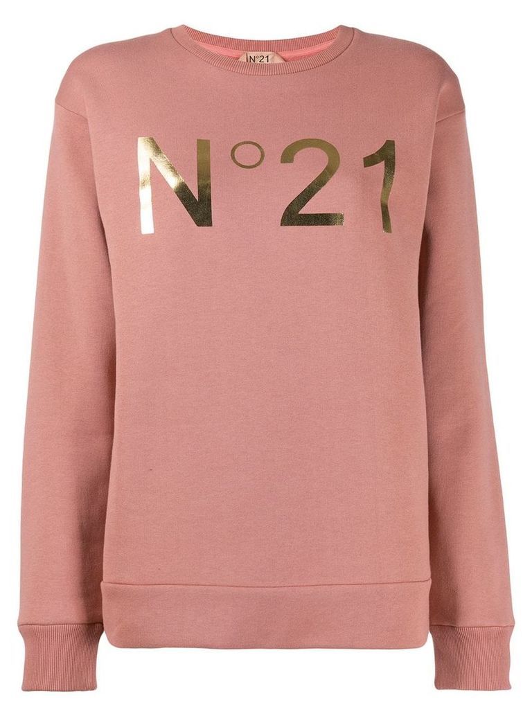 Nº21 logo print sweatshirt - PINK