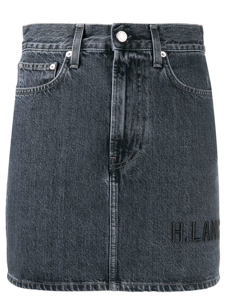 Helmut Lang Femme Hi mini denim skirt - Grey
