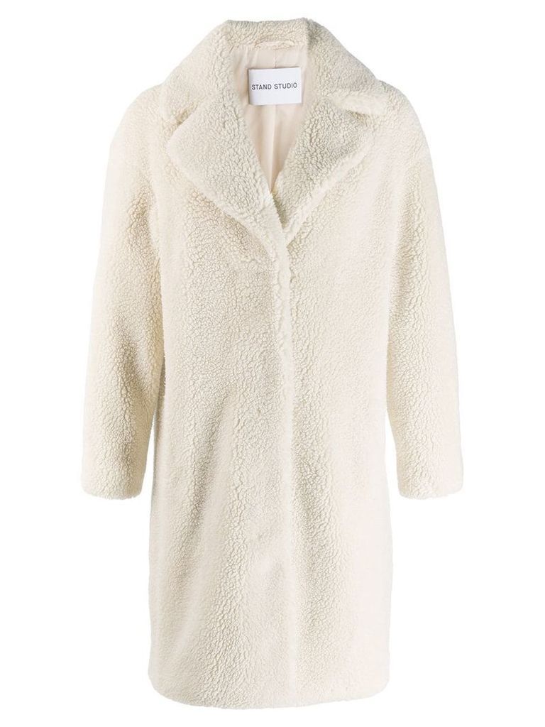 Stand Studio camille faux-shearling coat - White