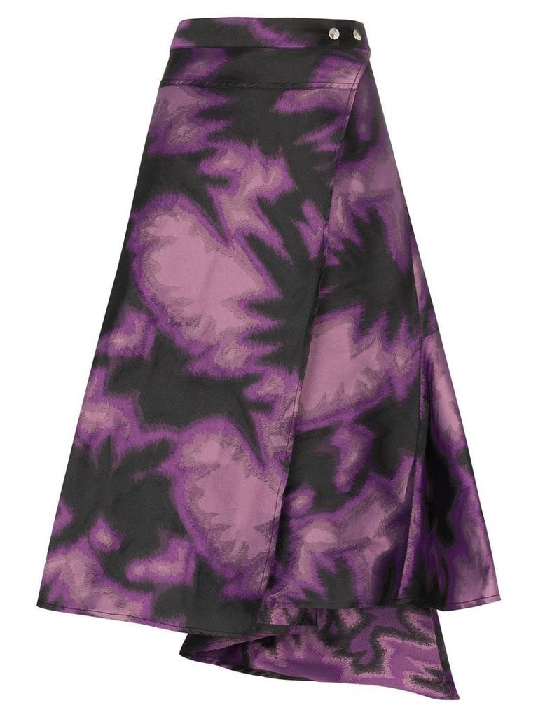 Marques'Almeida tie-dye wrap skirt - PURPLE