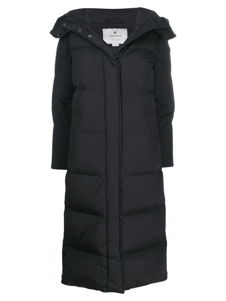 Woolrich long padded coat - Black