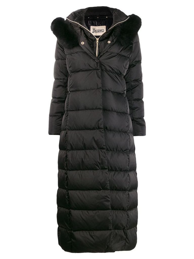 Herno padded layered coat - Black