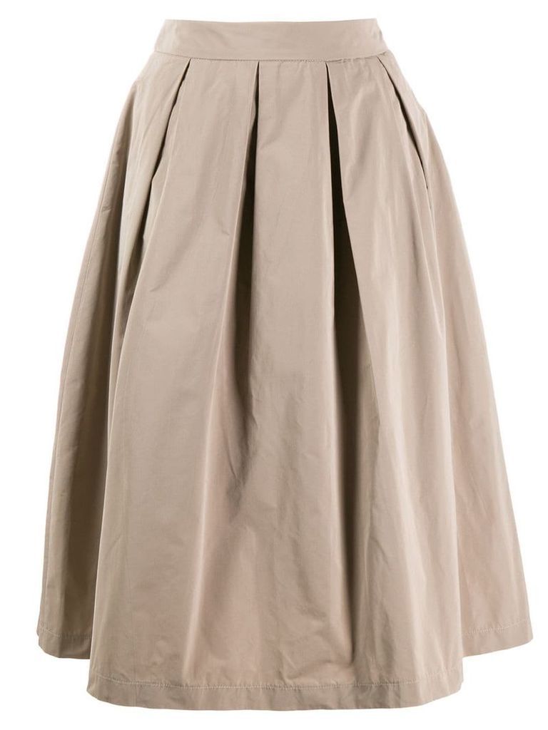 Peserico pleated midi skirt - NEUTRALS