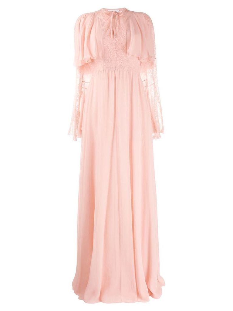 Giambattista Valli lace detail evening dress - PINK