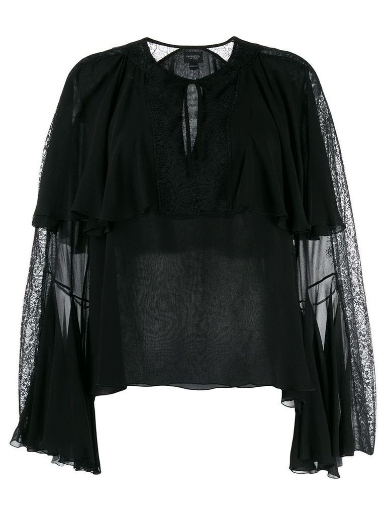 Giambattista Valli billow sleeve blouse - Black
