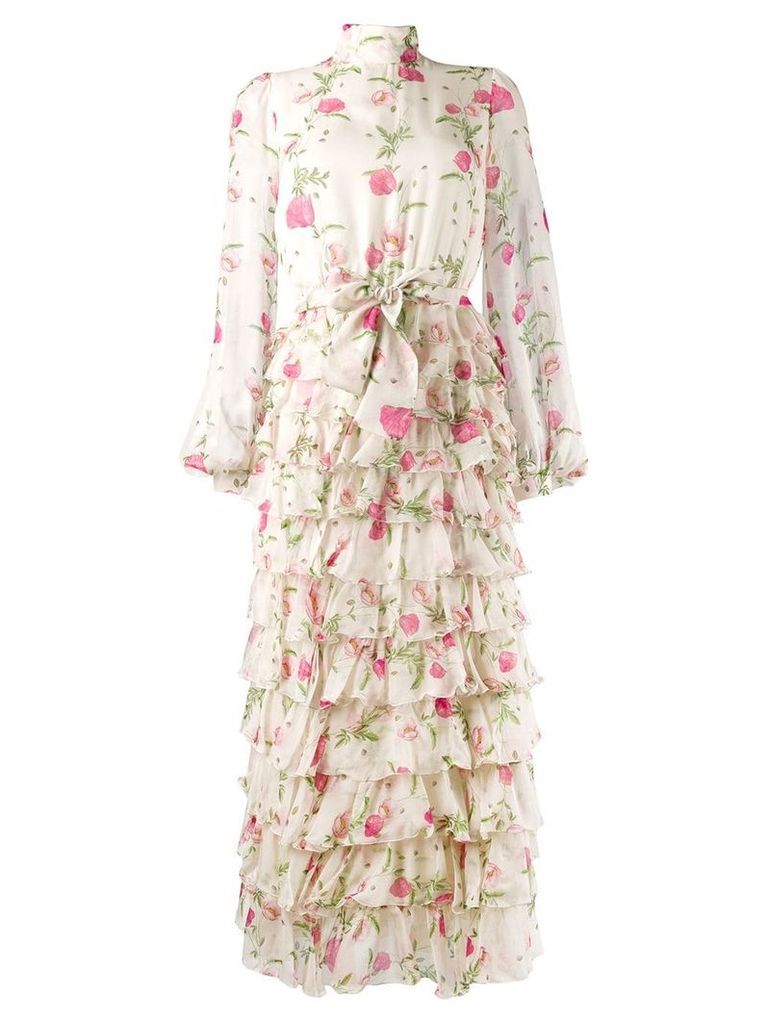 Giambattista Valli floral print dress - NEUTRALS