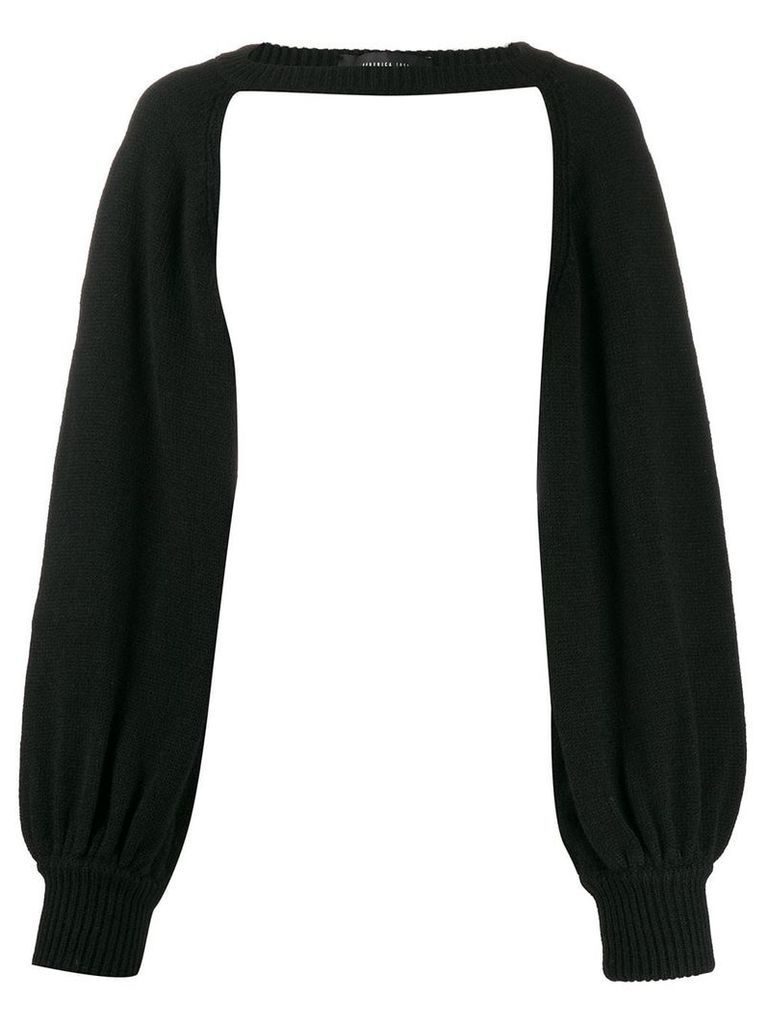 Federica Tosi long-sleeve cropped top - Black