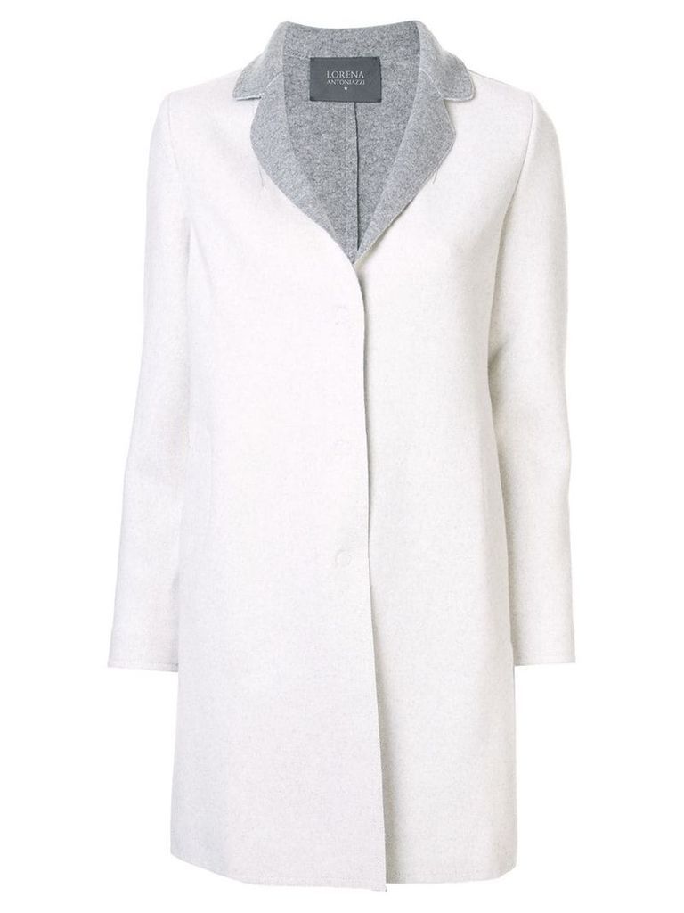 Lorena Antoniazzi contrast collar jacket - White
