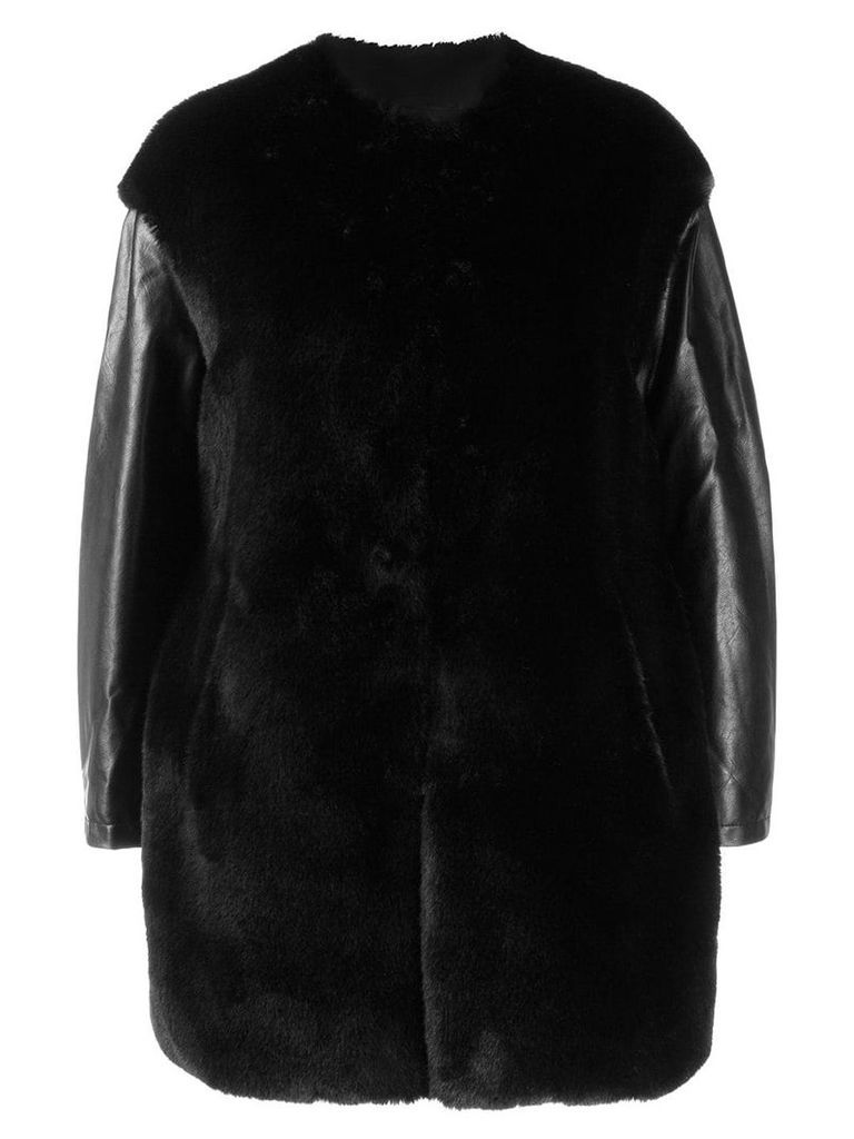 Pinko faux fur boxy jacket - Black