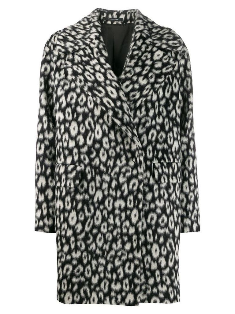 Tagliatore wool single breasted coat - Black
