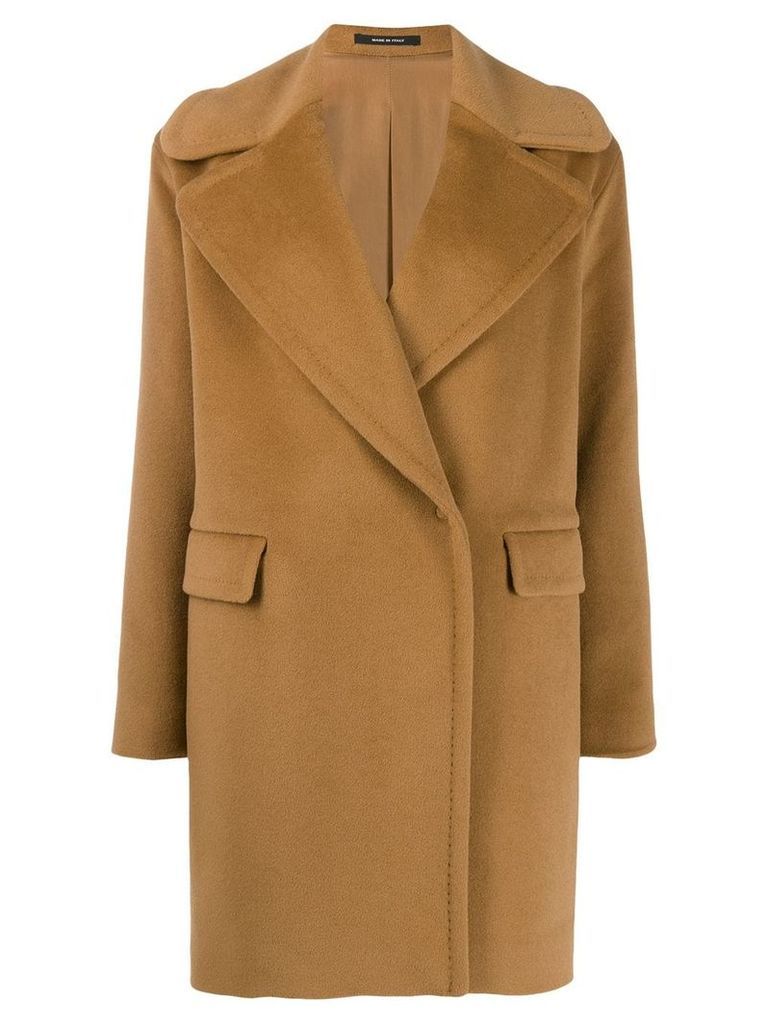 Tagliatore wool single breasted coat - Brown