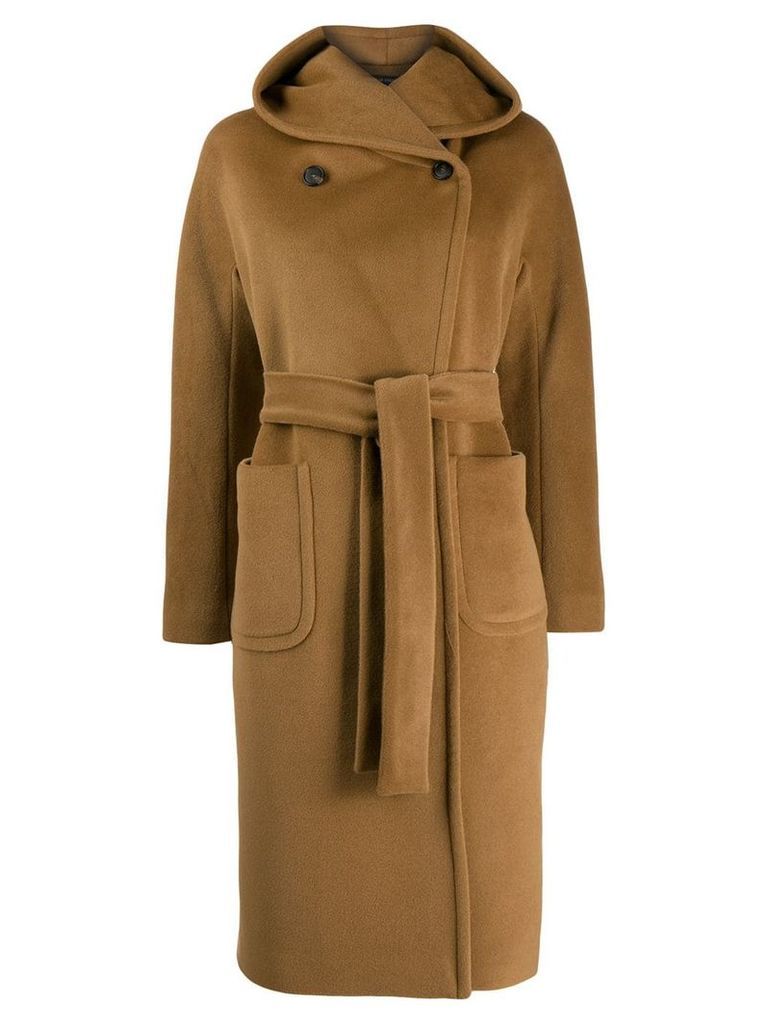 Tagliatore wool double breasted coat - Brown
