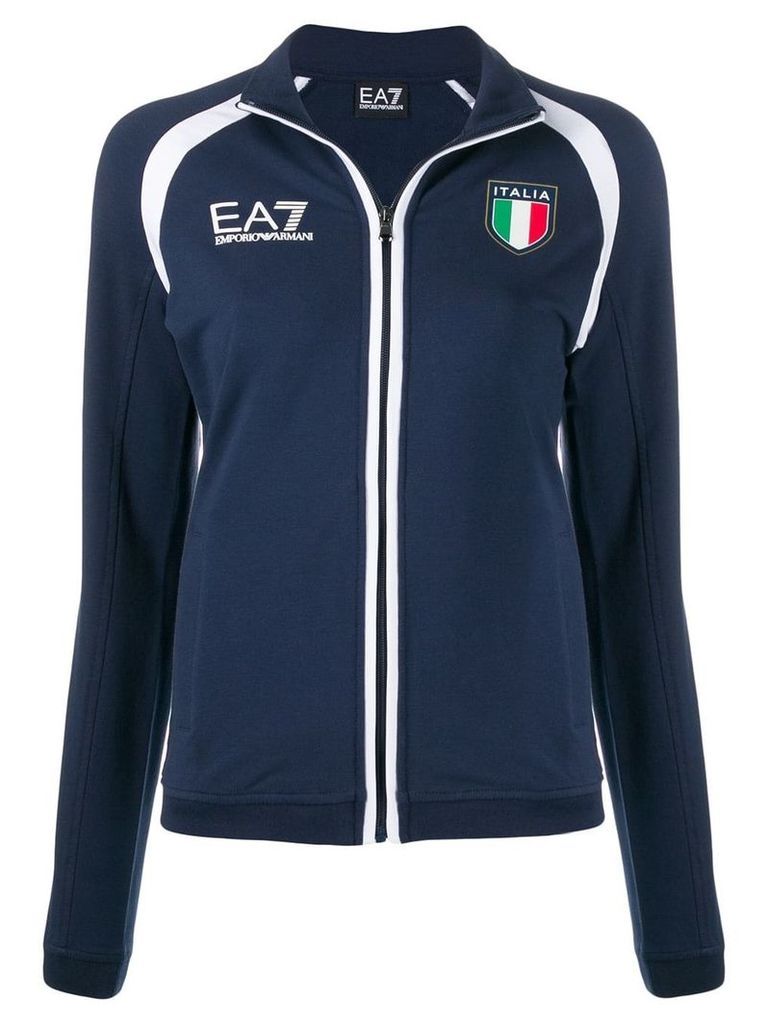 Ea7 Emporio Armani Italia print jacket - Blue
