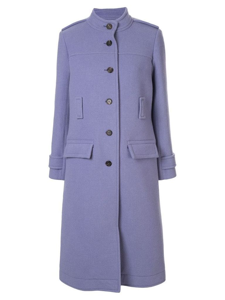 Chloé belted single-breasted coat - PURPLE
