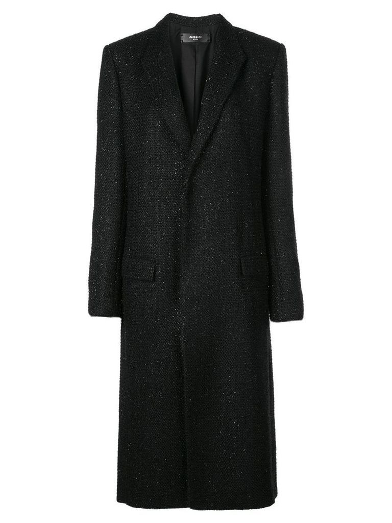 AMIRI Boucle fitted coat - Black