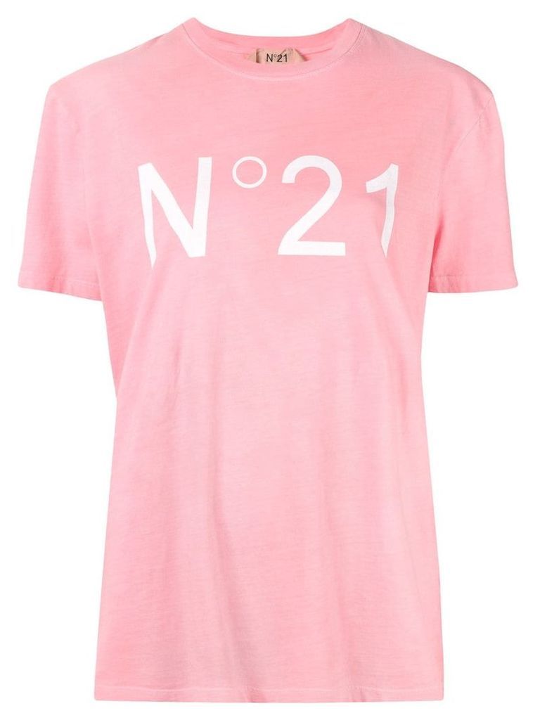 Nº21 logo print T-shirt - PINK