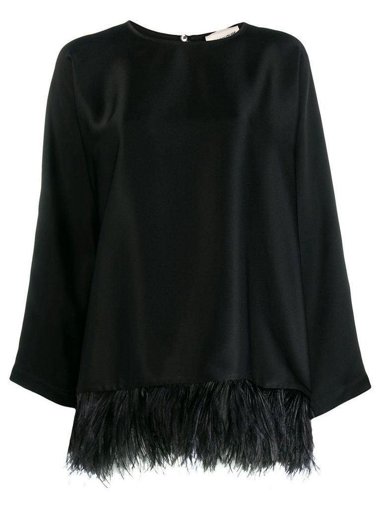 Semicouture embellished oversized top - Black