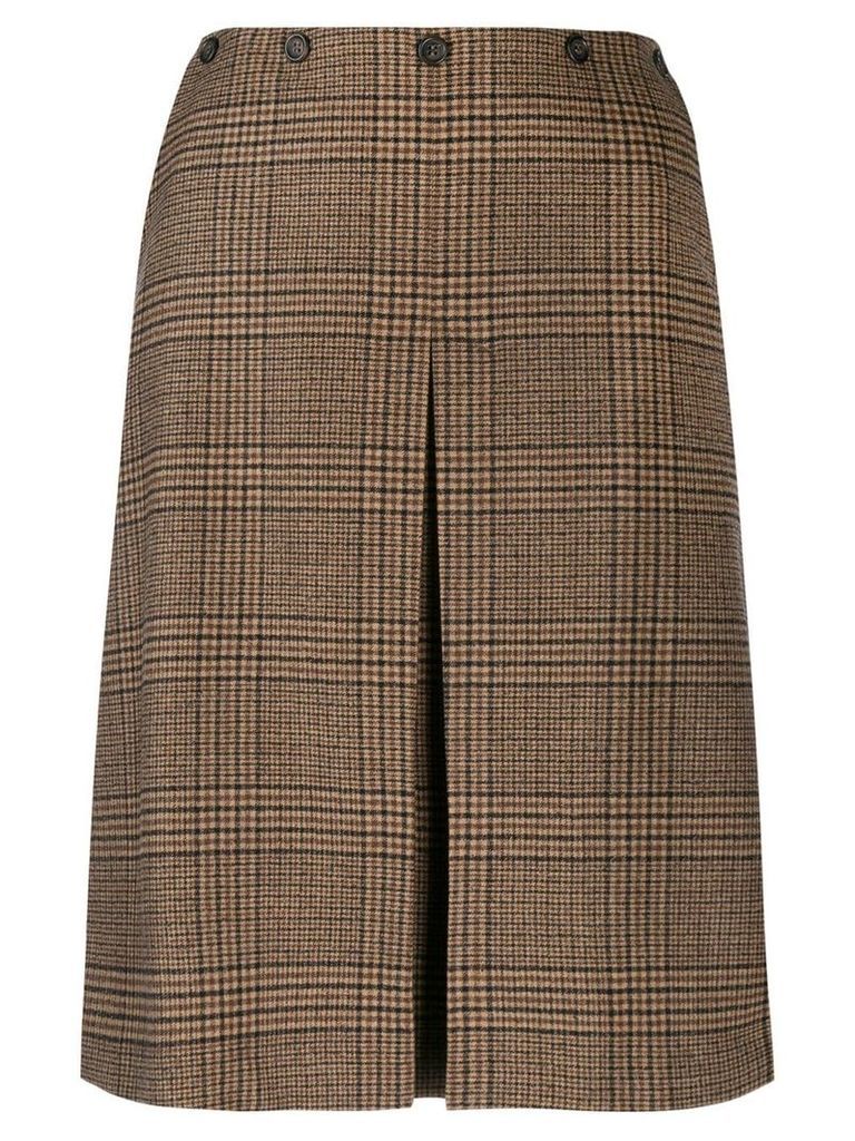 Aspesi front slit skirt - Brown