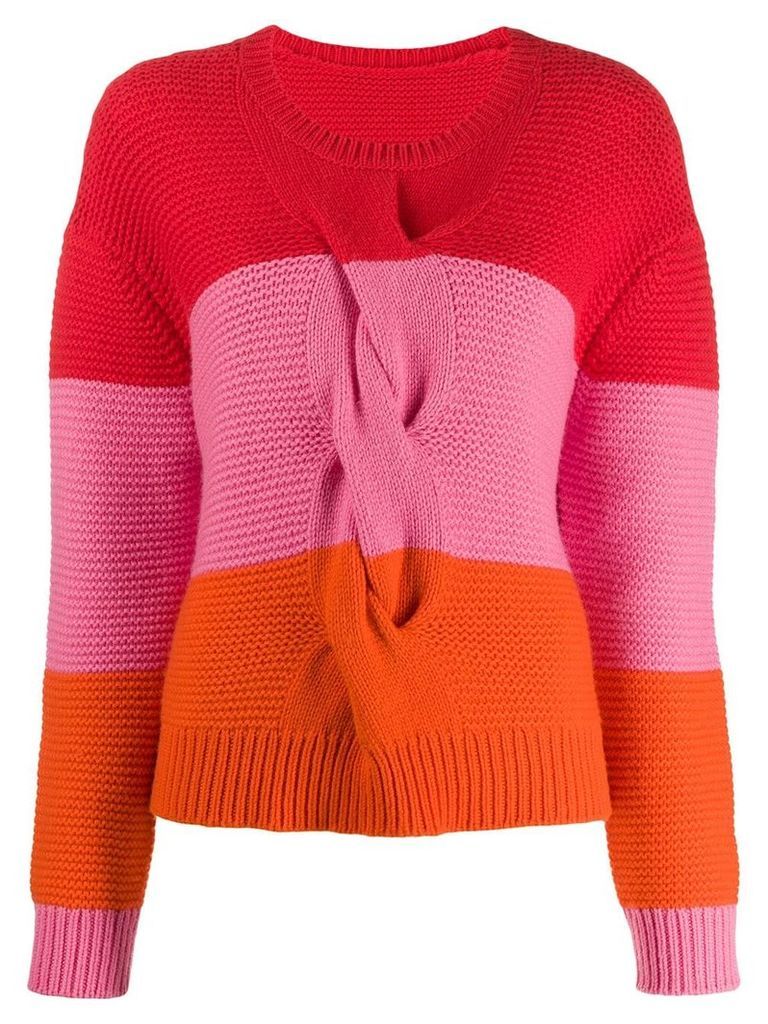 Chinti and Parker colour-block knitted jumper - Red