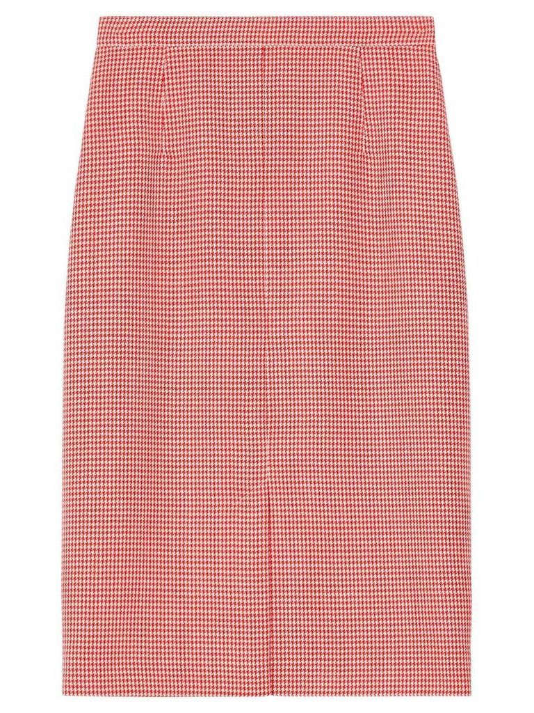 Burberry two-tone houndstooth skirt - Red