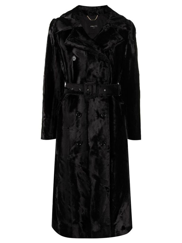Paltò belted coat - Black