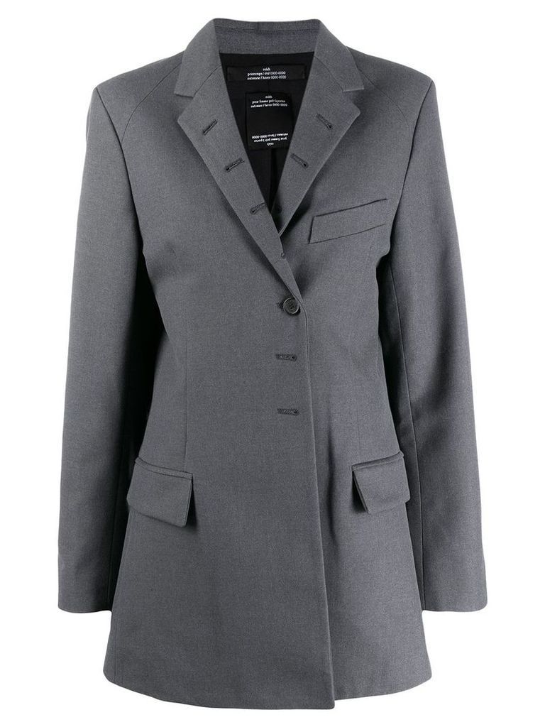 Rokh button hole tailored blazer - Grey