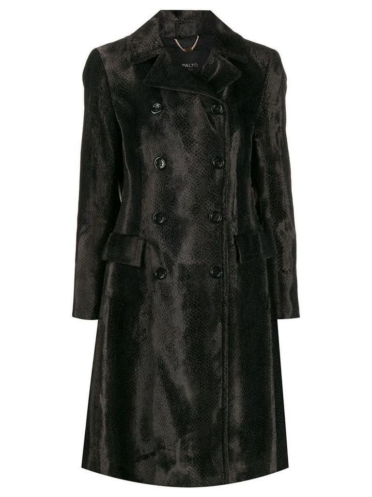 Paltò double-breasted fitted coat - Grey