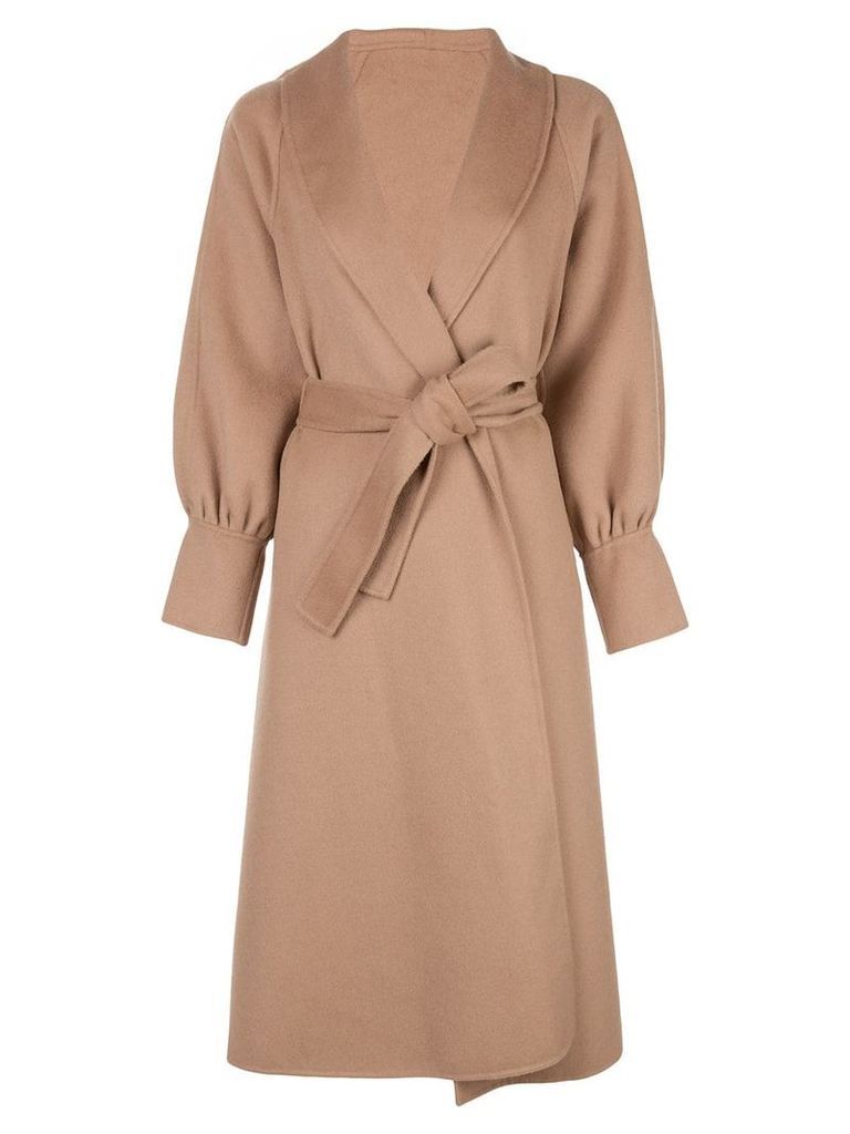 L'Autre Chose belted mid-length coat - Brown