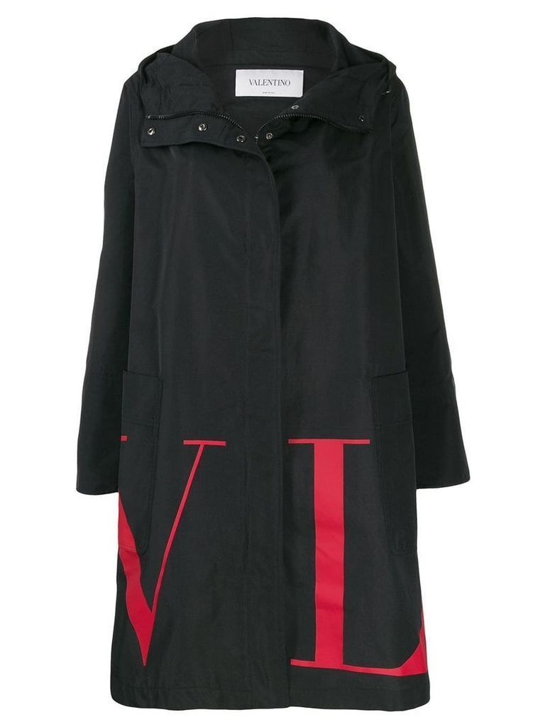 Valentino VLTN logo print parka coat - Black