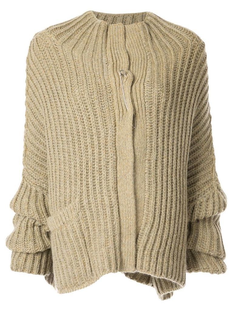 Forme D'expression Fisherman's ribbed cardigan - Yellow