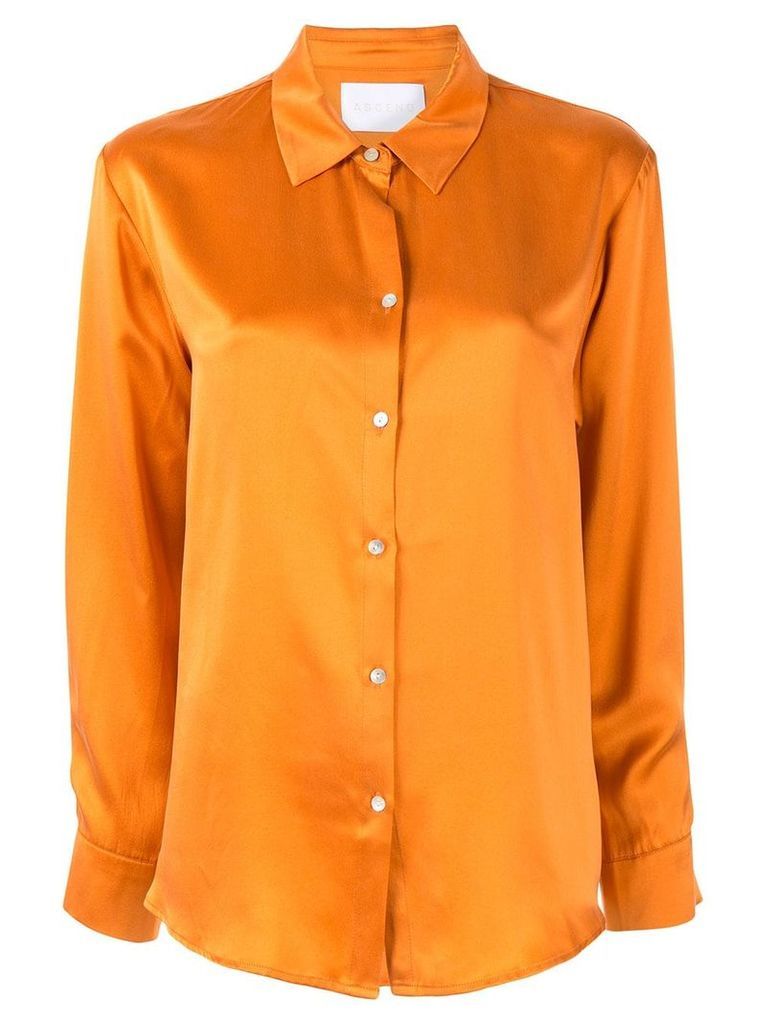 Asceno Marigold plain shirt - ORANGE