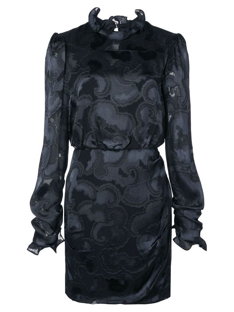 Saloni Rina jacquard crepe dress - Black