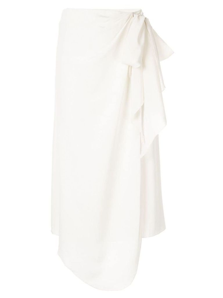 Anna October wrap midi skirt - White