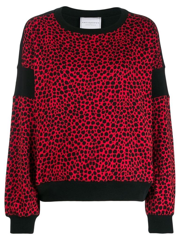 Philosophy Di Lorenzo Serafini leopard print sweater - Red
