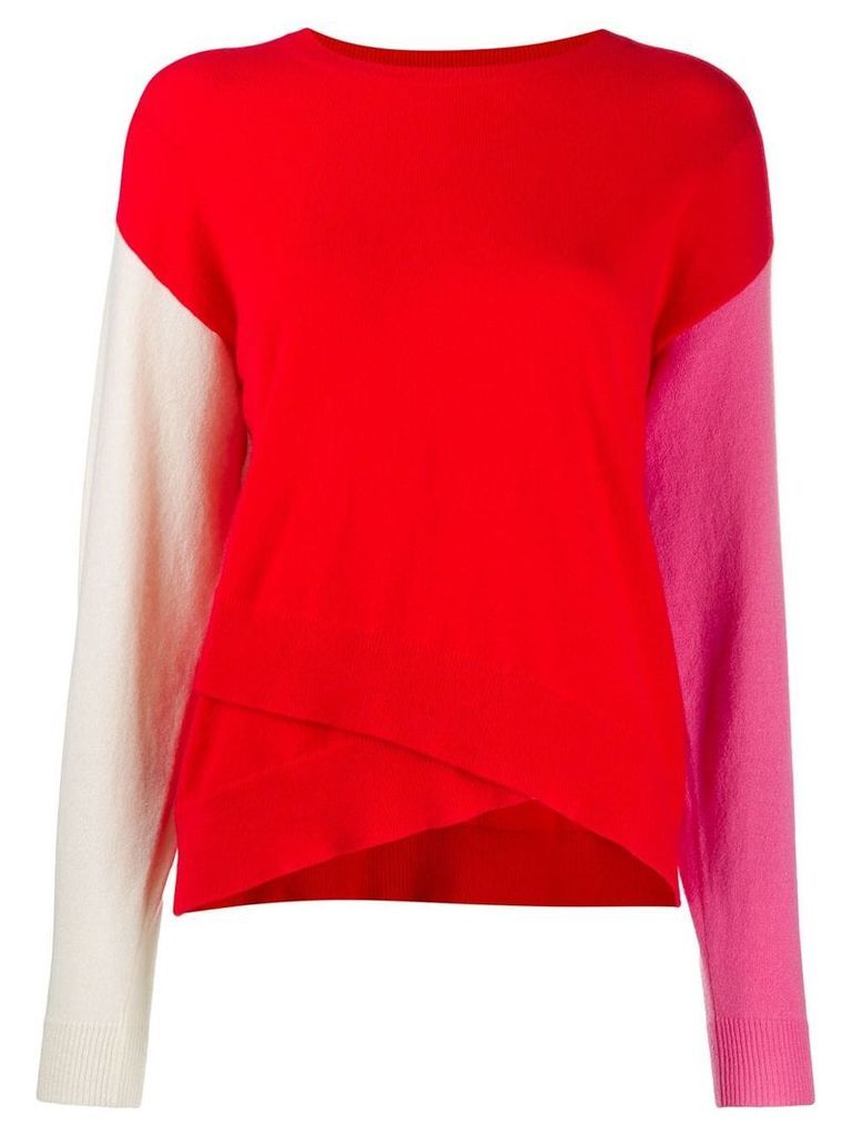 Chinti and Parker colour-block asymmetric jumper - Red