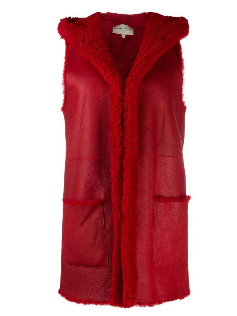 Holland & Holland gilet-style coat - Red