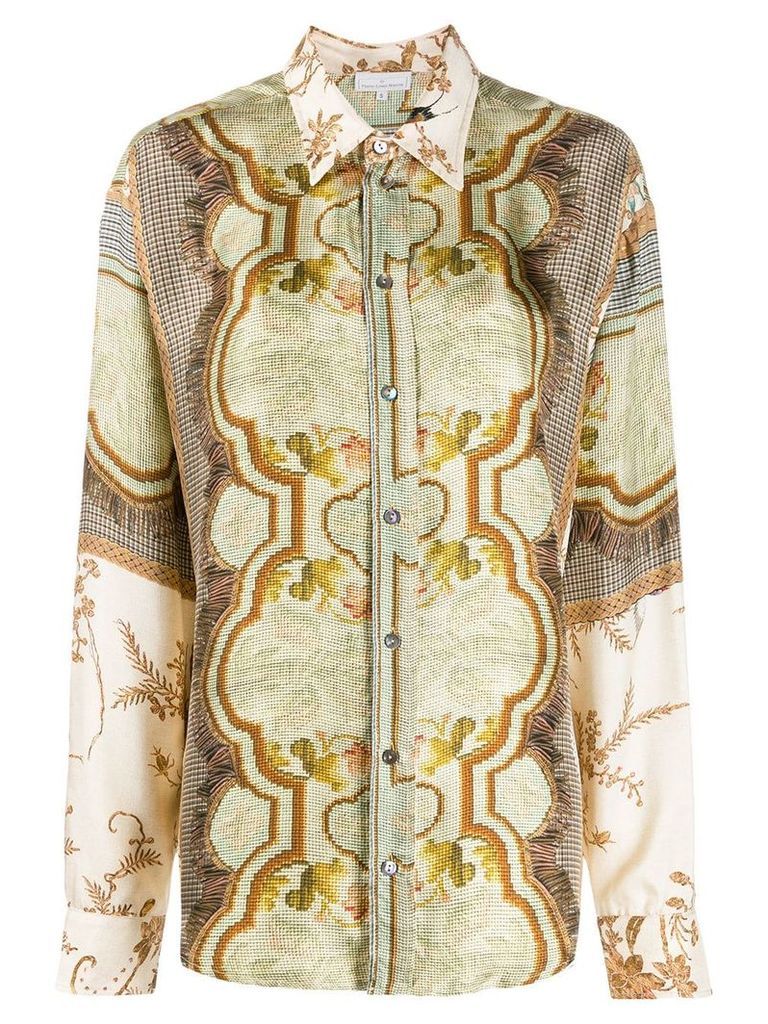 Pierre-Louis Mascia embroidered long-sleeve blouse - NEUTRALS