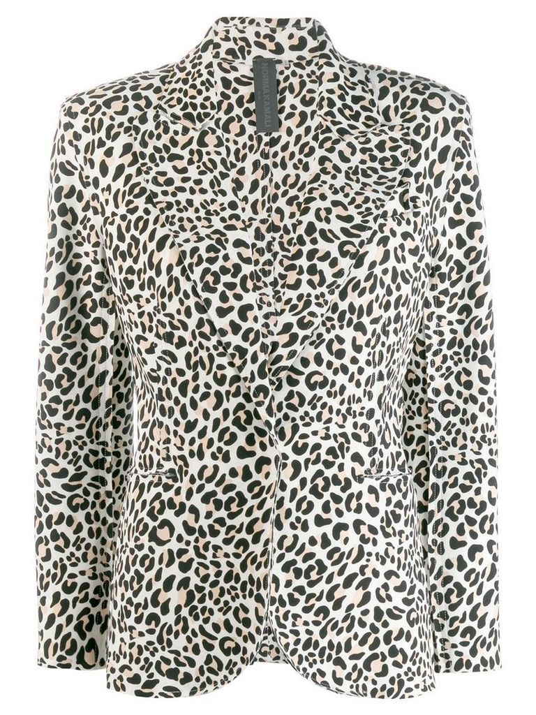 Norma Kamali leopard print blazer - Brown