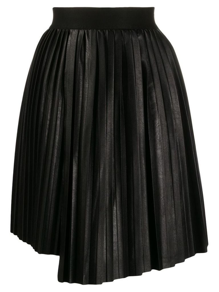 Nude pleated mini skirt - Black