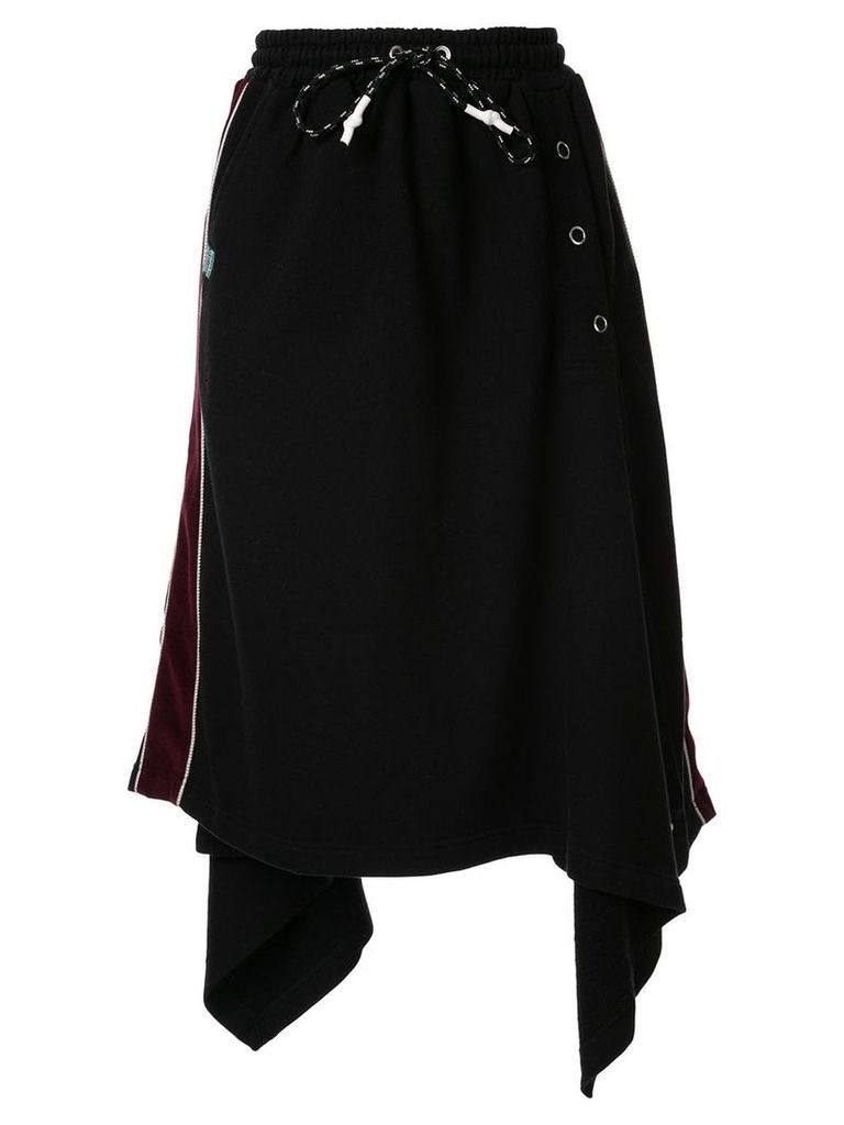 Maison Mihara Yasuhiro Rectangle snap skirt - Black