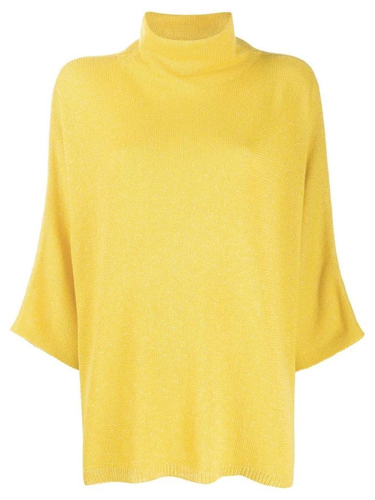 Etro roll-neck cape sweater - Yellow