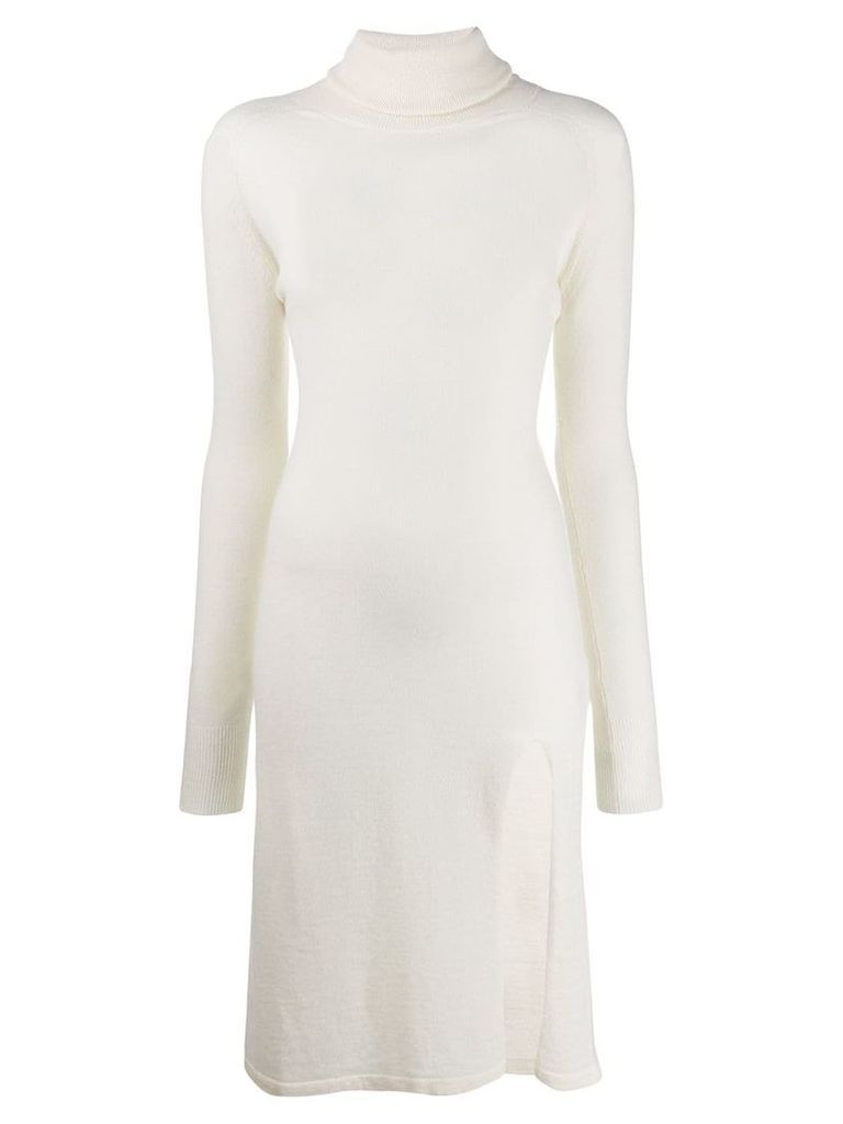 Laneus roll neck dress - White