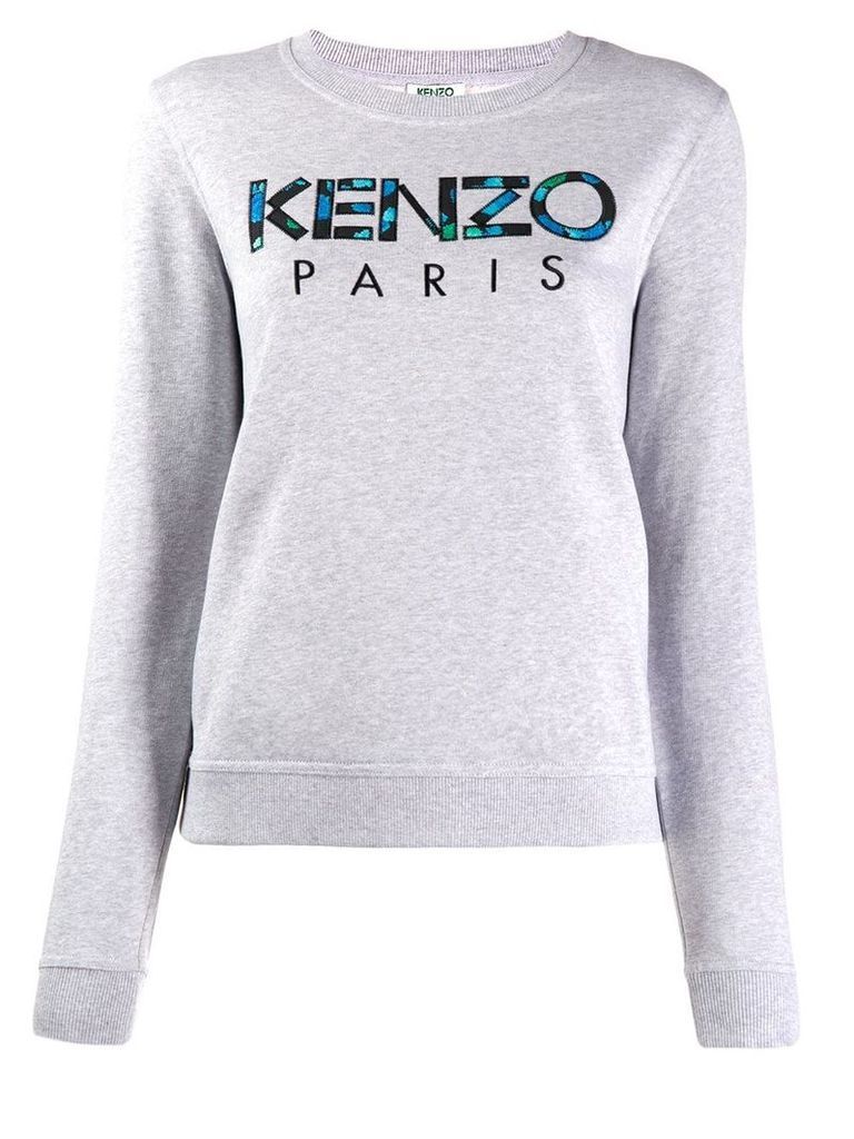 Kenzo logo embroidered sweatshirt - Grey
