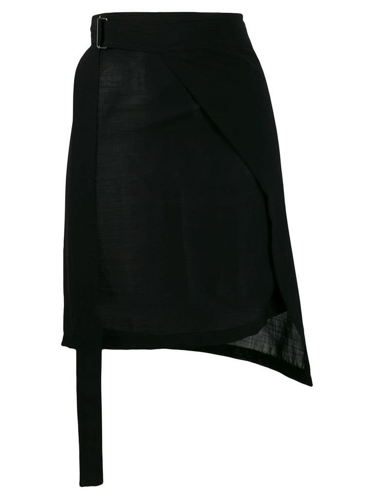 Ann Demeulemeester asymmetric wrap skirt - Black