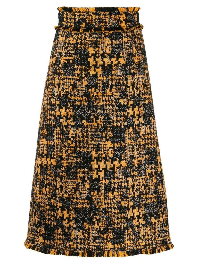 Dolce & Gabbana A-line tweed skirt - Yellow