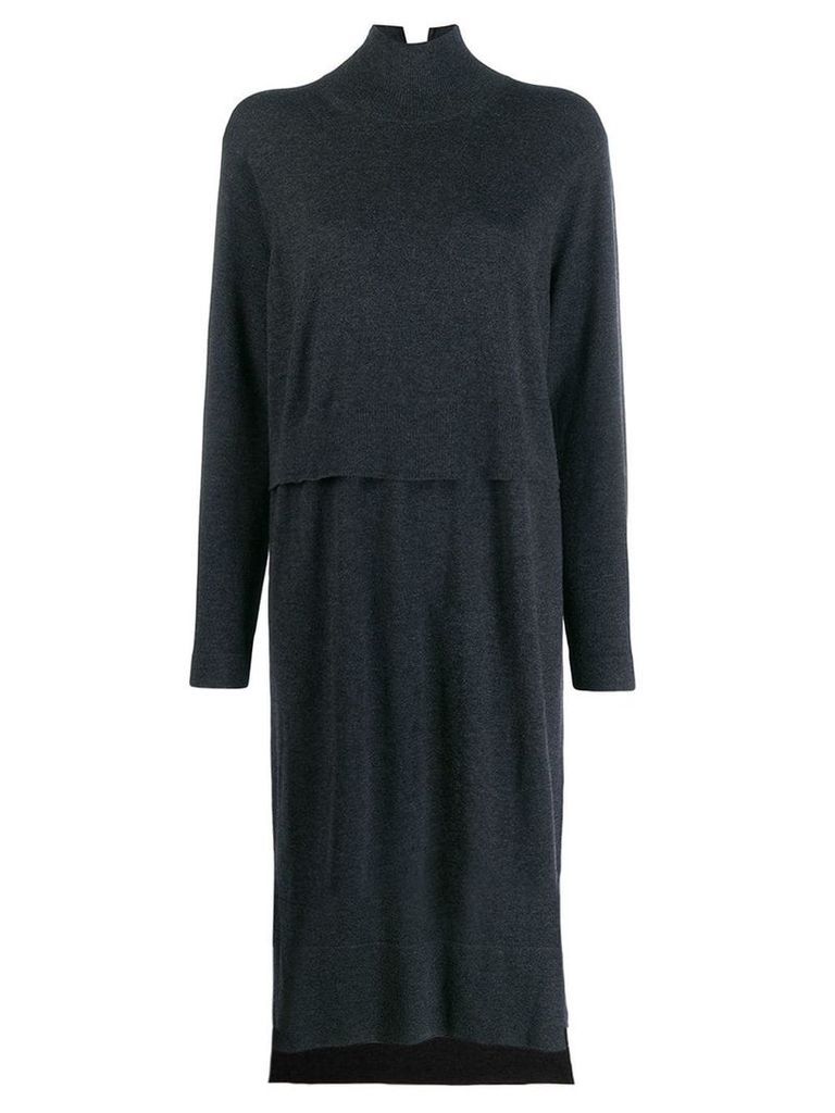 Zucca layered knitted dress - Grey