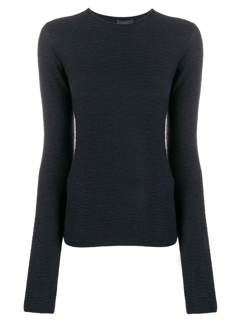 Emporio Armani long-sleeve fitted top - Blue